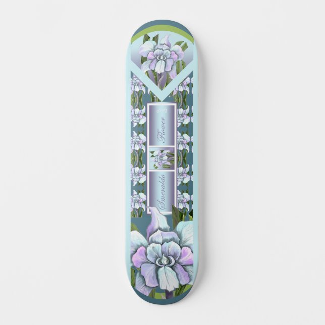 Smeraldo Flower Skateboard (Anverso)