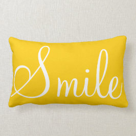 SMILE - almohada decorativa amarilla brillante