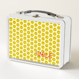 SMILE Face Yellow Black Happy School Niños
