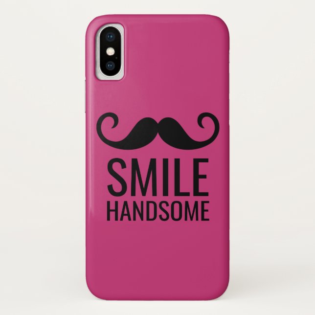 SMILE & Mustache en cualquier Funda de iPhone X de (Reverso)