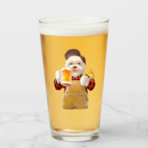 Smile Pup: ¡Salud! Arte de cerveza de Bichon Frise