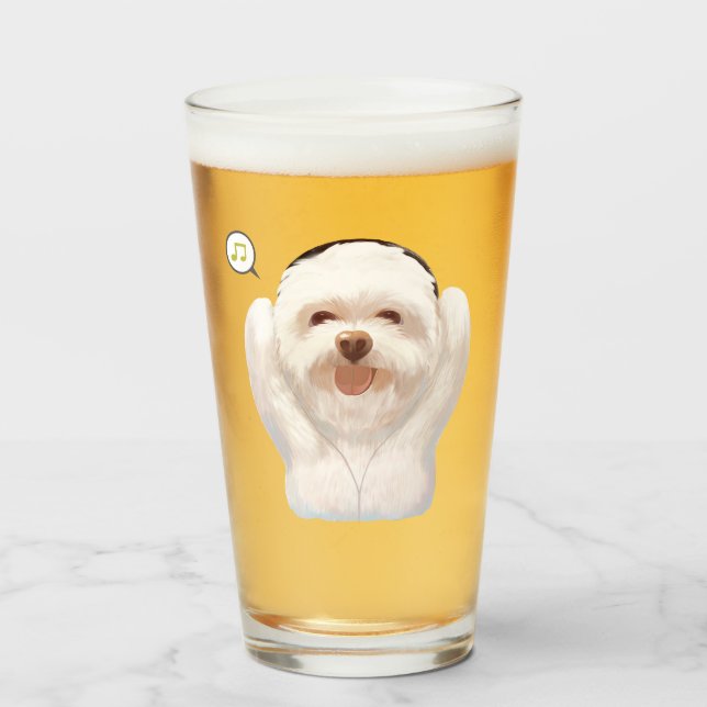 Smile Pup: Vibraciones Musicales Bichon Sonriente  (Anverso (lleno))