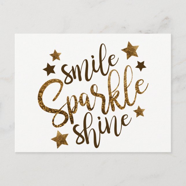 Smile Sparkle Shine, postal de las estrellas con l (Anverso)