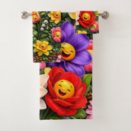 smiling floral garden washcloth description add a 