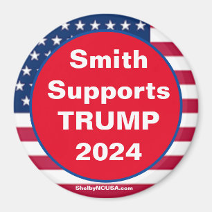 Smith apoya el imán patriótico rojo TRUMP 2024