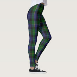 Smith Tartán le puso leggings de mujeres azules ve
