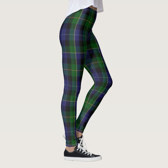 Smith Tartán le puso leggings de mujeres azules ve (Derecha)