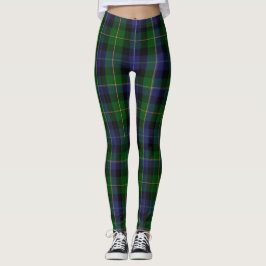 Smith Tartán le puso leggings de mujeres azules ve