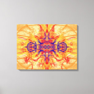 SMOKE naranja - Arte fractal - Imprimir lienzo