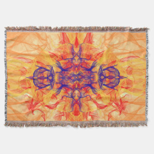 SMOKE naranja - Arte Fractal - Tirar una manta