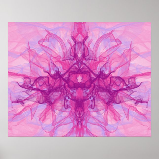 SMOKE PINK - Arte fractal moderno y abstracto - (Frente)