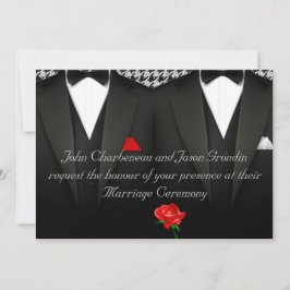 Smokinges elegantes de la invitación gay de la