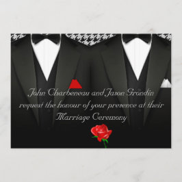 Smokinges elegantes de la invitación gay de la