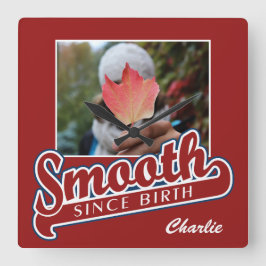 SMOOTH con SU FOTO y NOMBRE reloj de pared persona