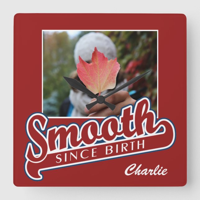SMOOTH con SU FOTO y NOMBRE reloj de pared persona (Anverso)