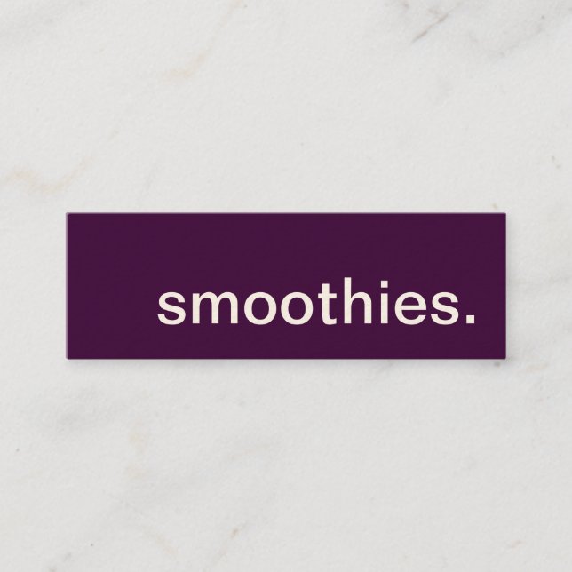 smoothies. tarjeta de sacador de la lealtad (Anverso)