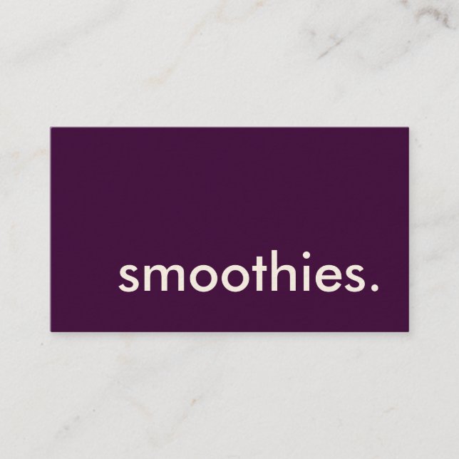 smoothies. tarjeta de sacador de la lealtad (Anverso)