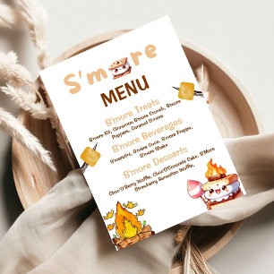 S'more Bar Menú Rótulo Smore Bar S'mores Estación 