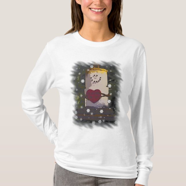S'Mores Me Quema Para La Camisa De Hombre De Nieve (Anverso)