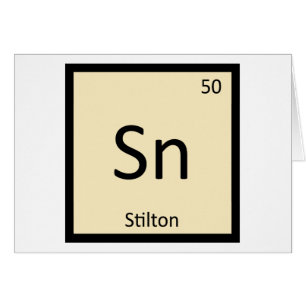 Sn - Tabla periódica de química del queso Stilton