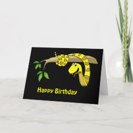 Snack amarillo en una tarjeta de cumpleaños de rep