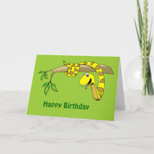 Snack amarillo en una tarjeta de cumpleaños de rep