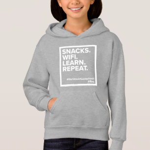 Snacks FLVS. WiFi. Aprende. Repite. Gray Hoodie