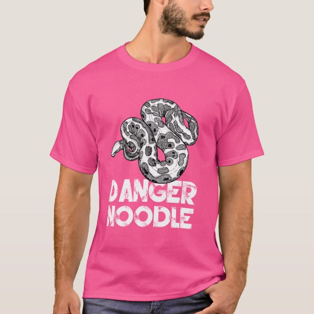 Snake gracioso - Noodle de peligro de camiseta de  (Anverso)