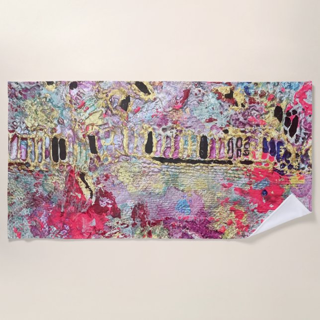 Snake Skin Beach Toalla Audaz Colorido (Anverso)