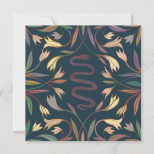 Snake Vina Tarjeta Mística Mágica Boho Blank