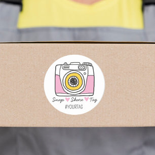 Snap & Share Gracias etiqueta de envío para redes 