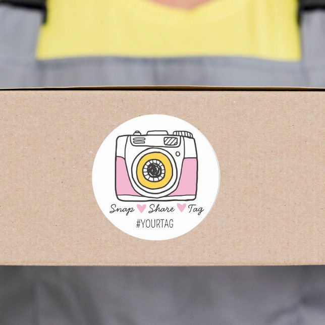 Snap & Share Gracias etiqueta de envío para redes  (Subido por el creador)