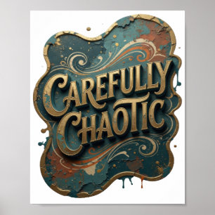 Snappy Gold CAREFULLY CHAOTIC Arte de Texto 3D v2