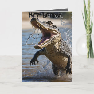 Snappy Jaws: Tarjeta de cumpleaños para cocodrilos