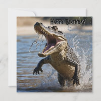 Snappy Jaws: Tarjeta de cumpleaños para cocodrilos