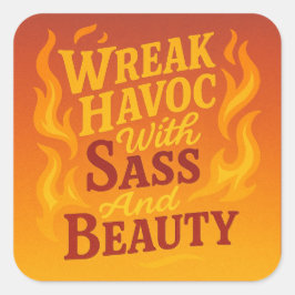 Snarky Wreak Havoc con Sass y Beauty Pegatina