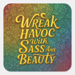 Snarky Wreak Havoc con Sass y Beauty Pegatina