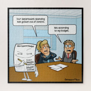 Sneaky Budget Funny Jigsaw Puzzle