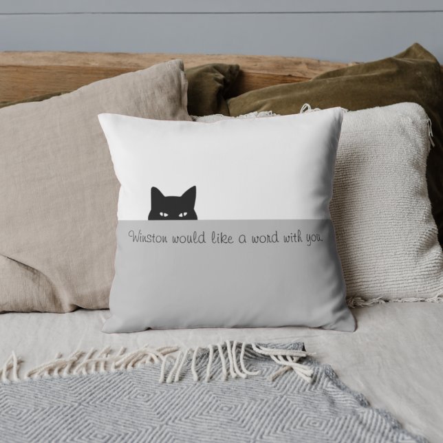 Sneaky Cat Square Cojín decorativo (Subido por el creador)