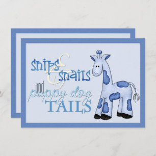 Snips & Snails Invitación a ducha azul para bebé n