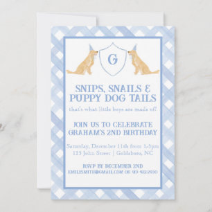 Snips, Snails & Puppy Dog Tails Invitación