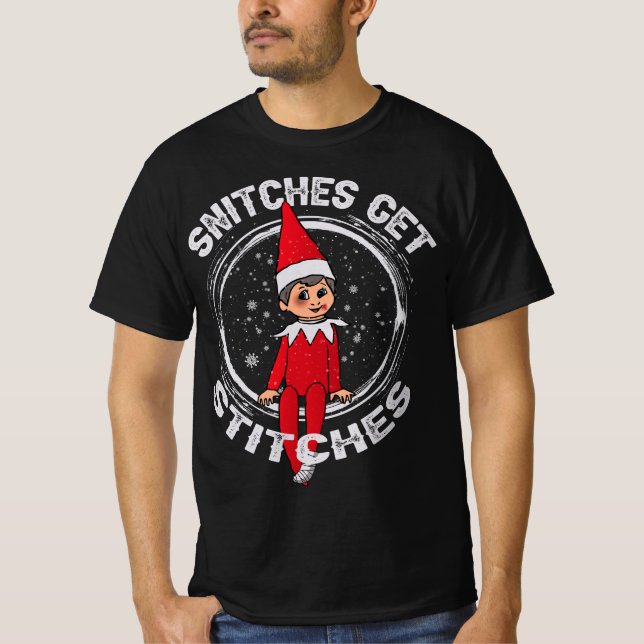 Snitches reciben golosinas de navidad en camiseta (Anverso)