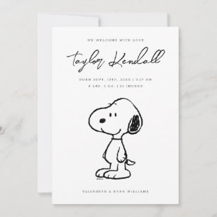 Snoopy Baby Invitación