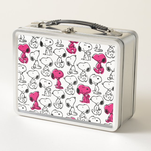 Snoopy Black & Magenta Pattern (Anverso)
