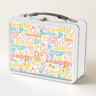 Snoopy Pastel Text Pattern