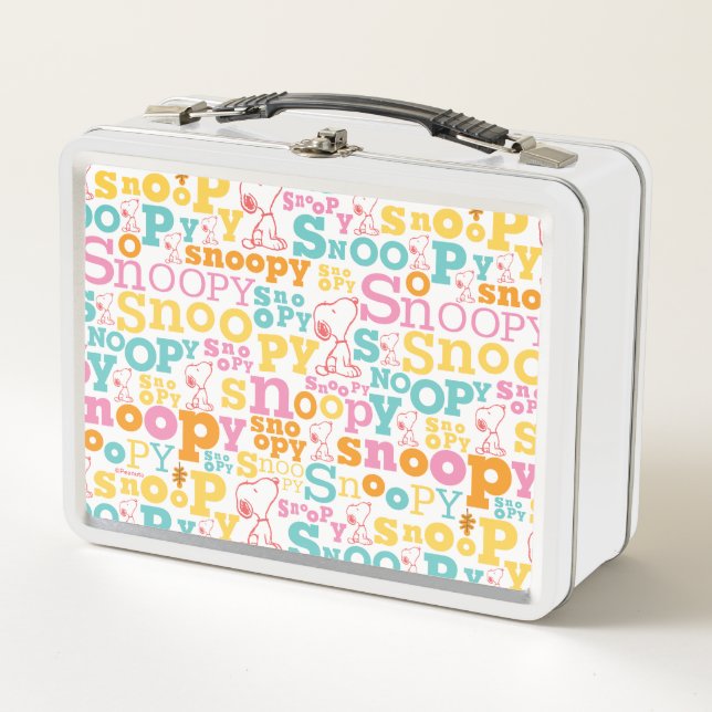 Snoopy Pastel Text Pattern (Anverso)
