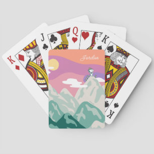 Snoopy & Troop recorriendo las cartas de juego de 