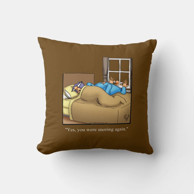 Snoring Humor Cojín decorativo Gift (Anverso)