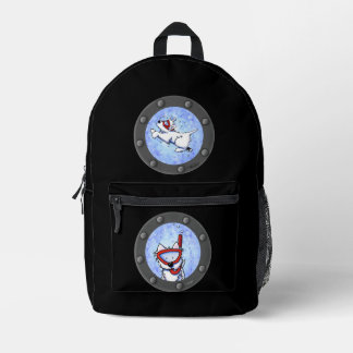Snorkel Westie Portholes KiniArt Mochila impresa