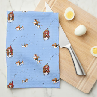 Snorkeling Basset Hounds Cocina Toalla